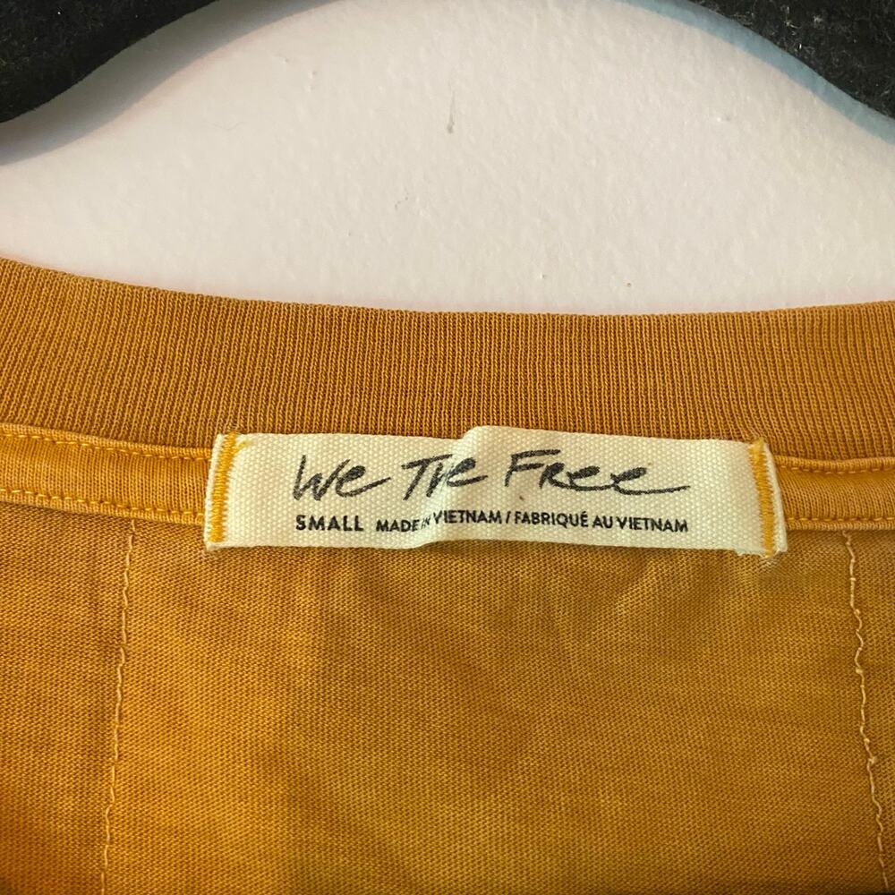 We The Free Burnt Orange Cropped Oversized Long Sleeve Lounge Women's size Small - Picture 2 of 9